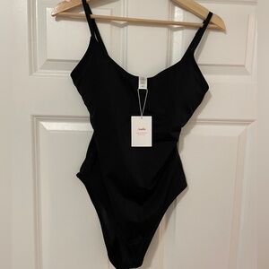 Andie Black One-Piece Amalfi Swimsuit NWT Long